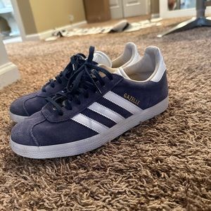 Navy Blue Adidas Gazelles